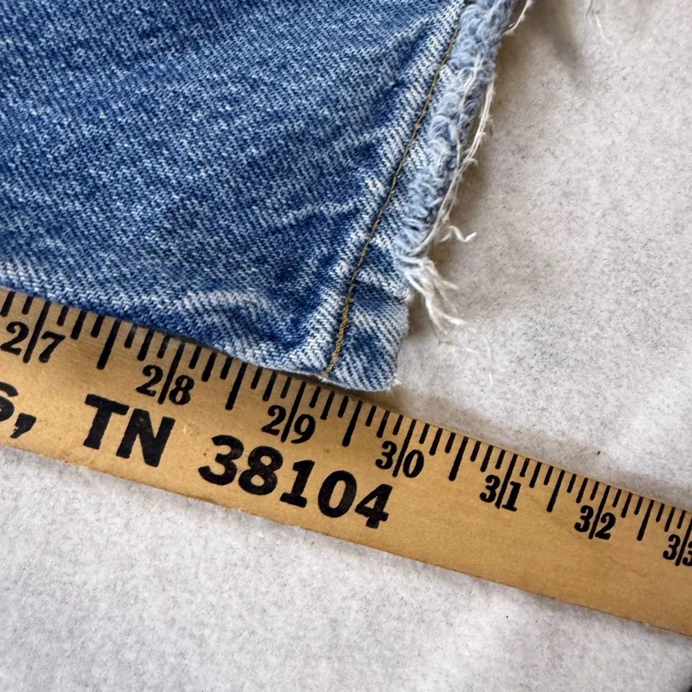 Carhartt Mens Relaxed Fit Straight Leg‎ Blue Denim Workwear Jeans 35x29